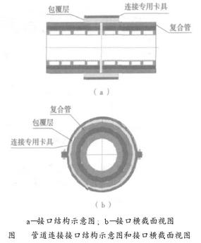 管道連接接口結(jié)構示意圖和接口橫截面視圖